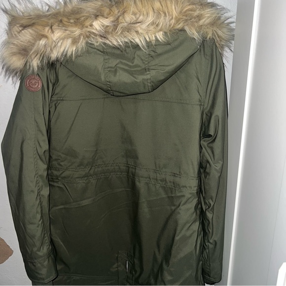 Hollister Women's Olive Green Parka Jacket - Picture 3 of 3